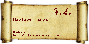 Herfert Laura névjegykártya